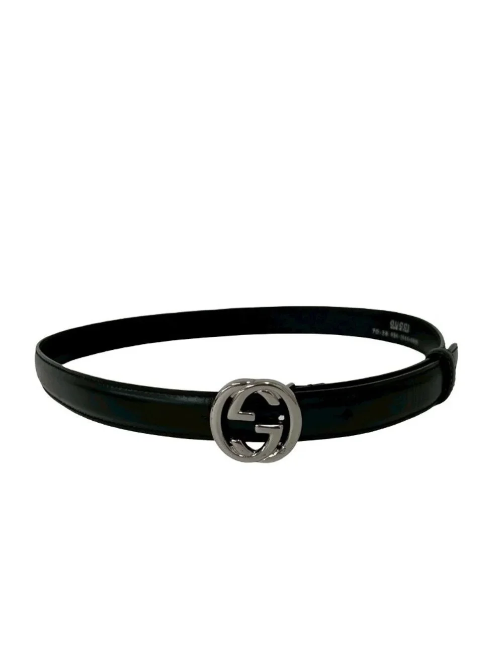 Gucci Interlocking Leather Belt Black